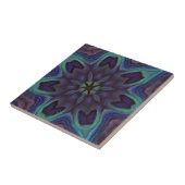 虹色のアワビの貝の万華鏡のように千変万化するパターン タイル (側面)