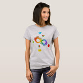 虹色のインフィニティシンボルを持つT型 Tシャツ (正面フル)