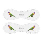 虹色のオオハシインコの鳥の漫画イラスト 野球ボール (パネル)