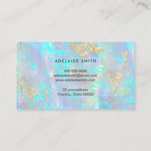 虹色のオペに自分のロゴをフェイク追加する 名刺 (裏面)