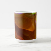 虹色のオレンジ色の火玉石 コーヒーマグカップ (中央)
