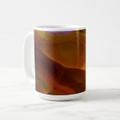 虹色のオレンジ色の火玉石 コーヒーマグカップ (正面左)