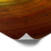 虹色のオレンジ色の炎オパール ポスター (角)