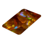 虹色のオレンジ色の炎オパール マグネット (左側)