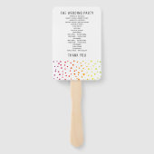 虹色のカラフルな同性婚プログラム　2人の新郎 ハンドファン (裏面)