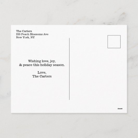 虹色のカラフルな新年のお祝い写真 シーズンポストカード (裏面)