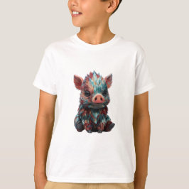 虹色のカラフルな羽毛のある子猪の子供たち Tシャツ