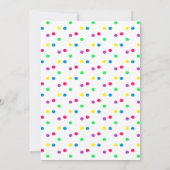 虹色のカラフルな誕生日 招待状 (裏面)