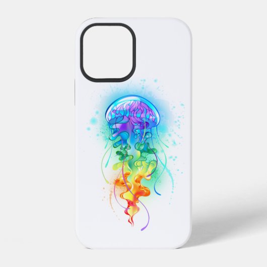 虹色のクラゲ iPhoneケース (裏面)