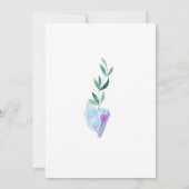 虹色のクリスタルジェムと葉のハンドファスティング 招待状 (裏面)