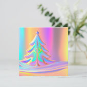 虹色のクリスマスツリー カード (スタンド正面)