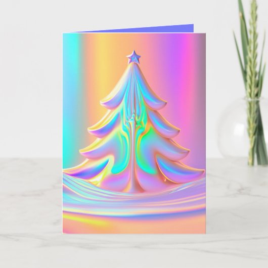 虹色のクリスマスツリー シーズンカード (正面)