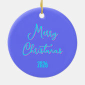 虹色のクリスマスツリー セラミックオーナメント (裏面)