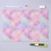 虹色のグラデーションとヒョウの斑点 薄葉紙 (クラフト)