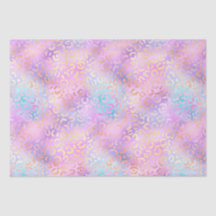 虹色のグラデーションとヒョウの斑点