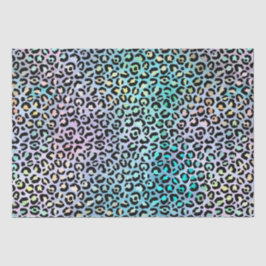 虹色のグラデーションとヒョウの斑点 薄葉紙