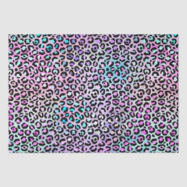 虹色のグラデーションとヒョウの斑点 薄葉紙