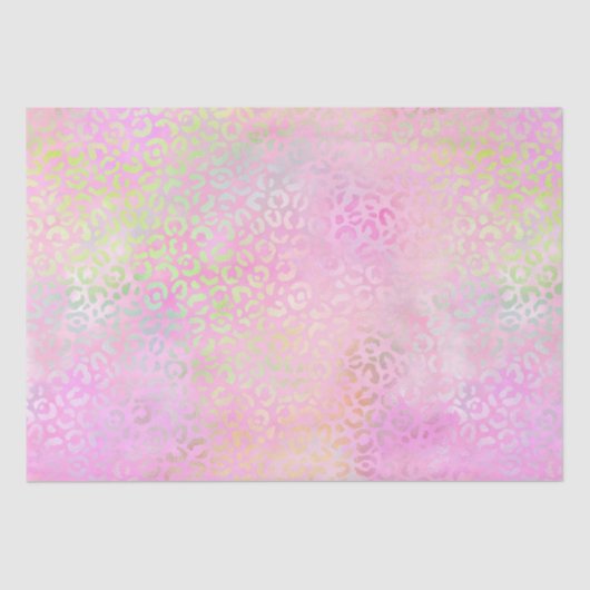 虹色のグラデーションとヒョウの斑点 薄葉紙 (正面)