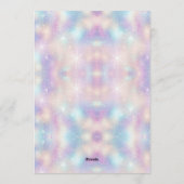 虹色のグリッター新年のパーティー 招待状 (裏面)