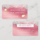 虹色のグリッター スプリンクルズ クレジット カード デザイン スタイル (正面/裏面)