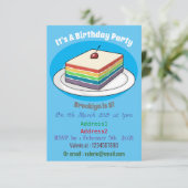 虹色のケーキの漫画イラスト 招待状 (スタンド正面)