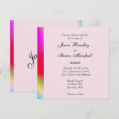 虹色のゲイ ウェディング 招待状 (正面/裏面)