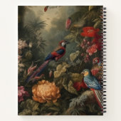 虹色のコンゴウインコと芍薬の博物学ジャーナル ノートブック (裏面)