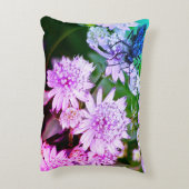 虹色のスズメバチの花抽象芸術色 アクセントクッション (裏面(縦))