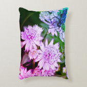 虹色のスズメバチの花抽象芸術色 アクセントクッション (正面(垂直))