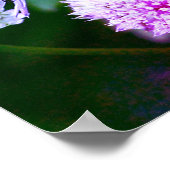 虹色のスズメバチの花抽象芸術色 ポスター (角)