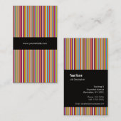 虹色のストライプのなテンプレートの名刺 名刺 (正面/裏面)