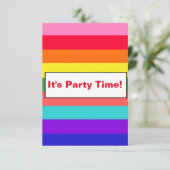 **虹色のストライプの招待状** 招待状 (スタンド正面)