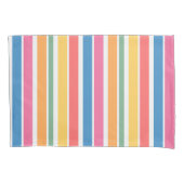 虹色のストライプの雨の日パレードコレクション 枕カバー (正面左)