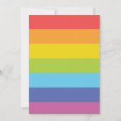 虹色のストライプ カスタムパーティー招待状 招待状 (裏面)