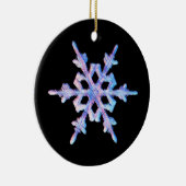 虹色のスノーフレーク セラミックオーナメント (右)