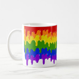 虹色のスライム絵の具の垂れ目カラフル コーヒーマグカップ
