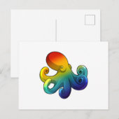 虹色のタコ ポストカード (正面/裏面)