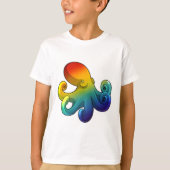 虹色のタコ Tシャツ (正面)
