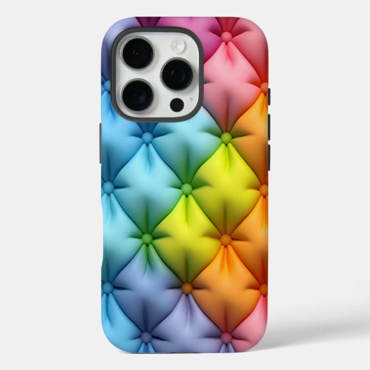 虹色のタフテッドルック Case-Mate iPhoneケース (裏面)