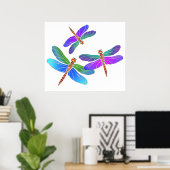 虹色のダイビング爆破トンボ ポスター (ホームオフィス)