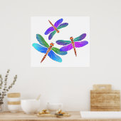 虹色のダイビング爆破トンボ ポスター (キッチン)