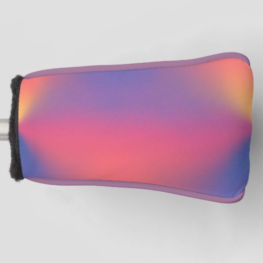 虹色のダイヤモンドシェイプ ゴルフヘッドカバー (正面)