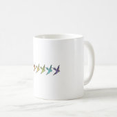 虹色のツバメ カラフルな鳥 コーヒーマグカップ (正面右)