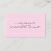 虹色のツリー女性シルエットヨガインストラクター 名刺 (裏面)