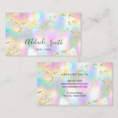 虹色のテクスチャにフェイク対するシミュレートグリッター 名刺 (正面/裏面)