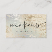 虹色のテクスチャメモダンークアップアーティスト 名刺 (正面)