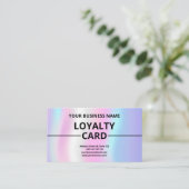 虹色のテクスチャーモダンかわいいロイヤリティカード ロイヤリティカード (スタンド正面)