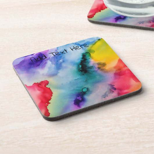 虹色のテクスチャ コースター (左側)