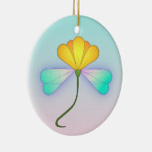虹色のドラゴンフラワー セラミックオーナメント (右)