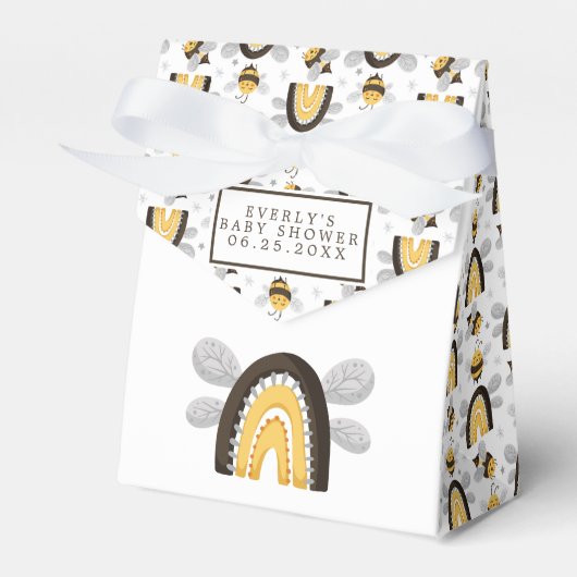 虹色のハチミツバチの赤ちゃん歓迎会 フェイバーボックス (正面サイド)